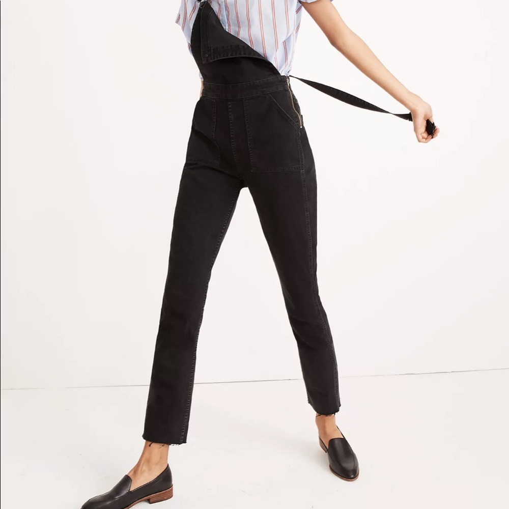 Madewell black overalls - skinny leg